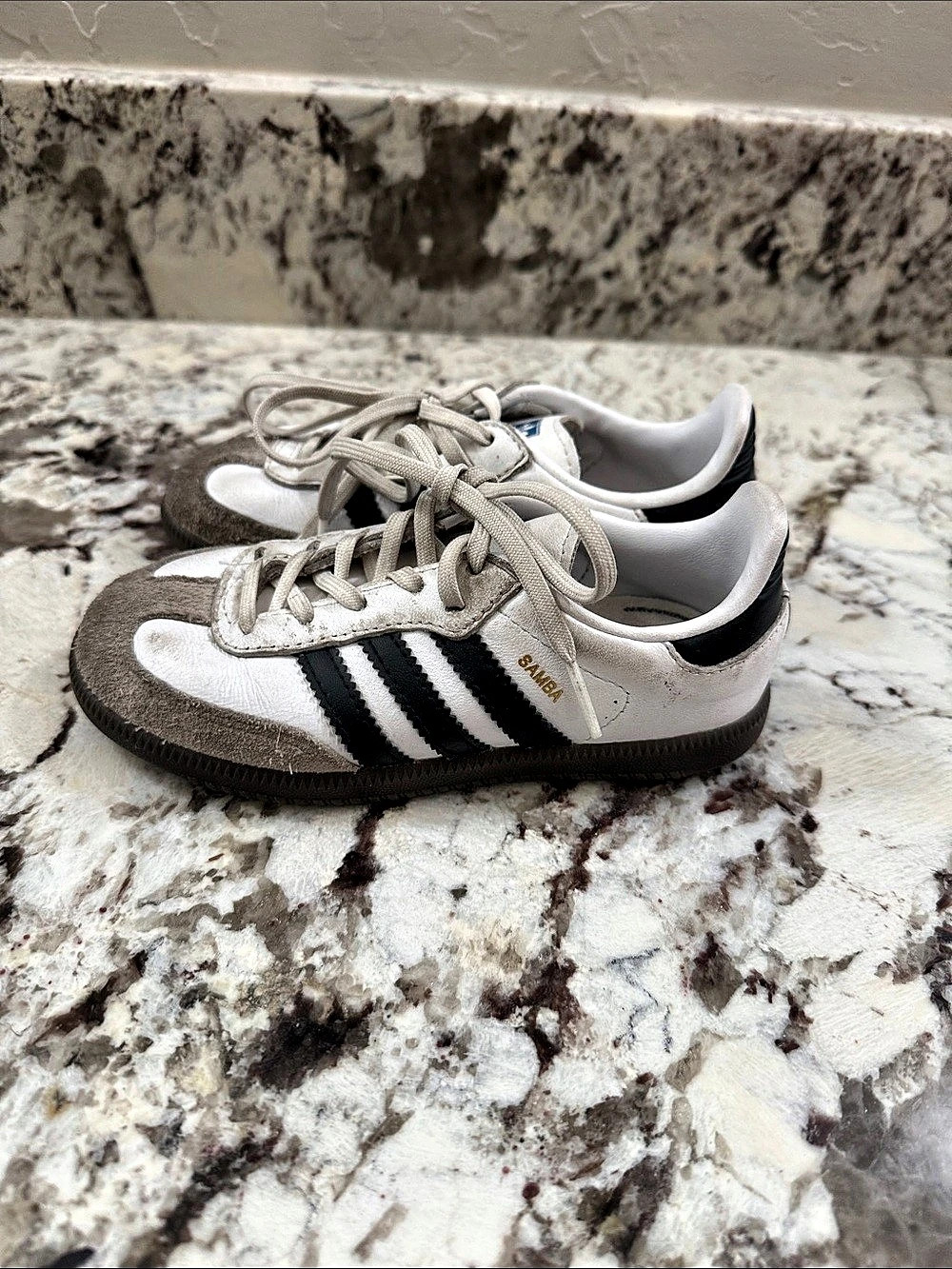 Adidas Toddler Samba Sneakers White & Black US 10K
